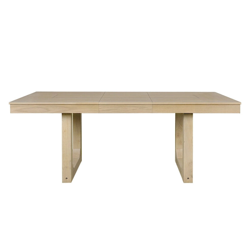 Extendable Farmhouse Dining Table with Removable Leaf Seats 4 to 8
