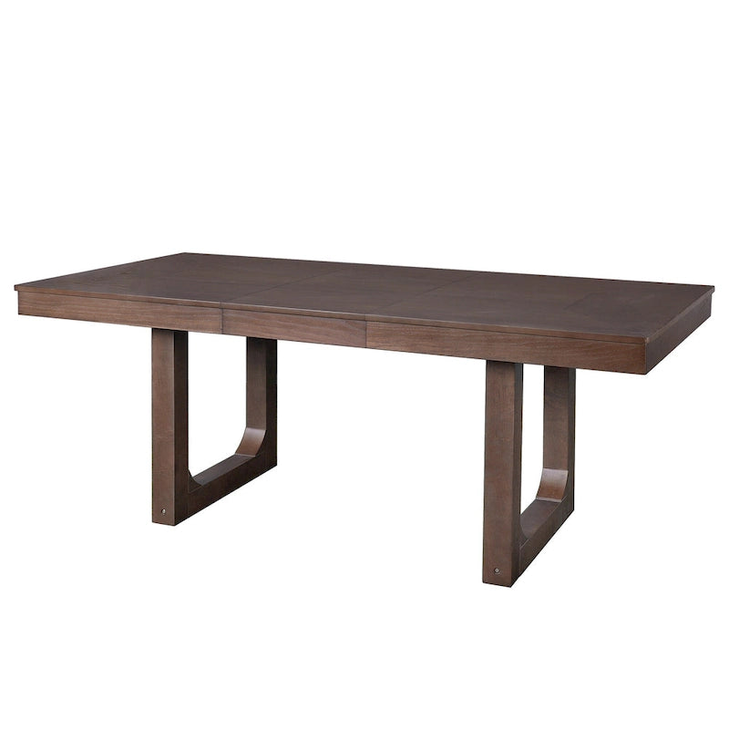 Extendable Farmhouse Dining Table with Removable Leaf Seats 4 to 8