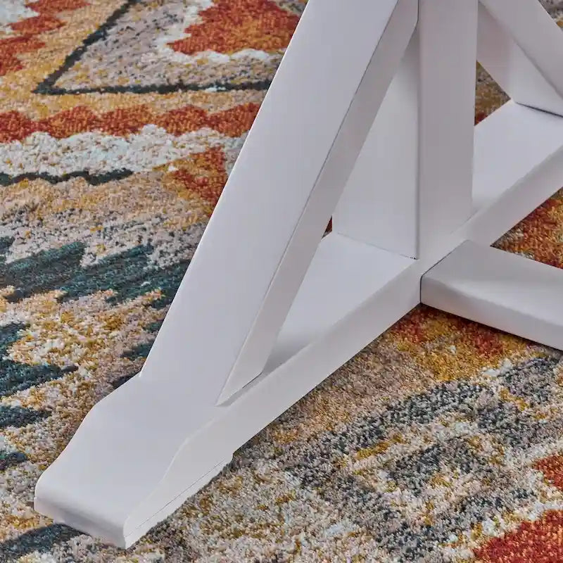 Cassia Farmhouse Traditional Table Acacia Wood with Legs by Christopher Knight Home - dark brown + white
