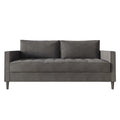 2.5-Seat Contemporary Sofa Tufted Seat Linen Upholstery Removable Back Cushions