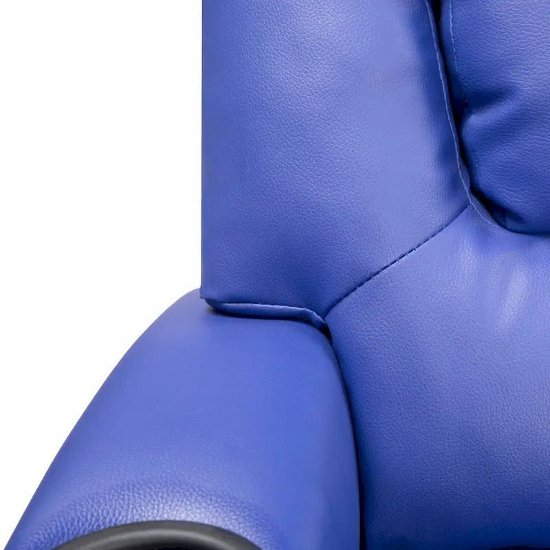 Kids Push-Back Recliner Chair with Cup Holder Padded Headrest Footrest
