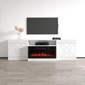 Modern Electric Fireplace TV Stand with High Gloss Doors Storage Cabinet